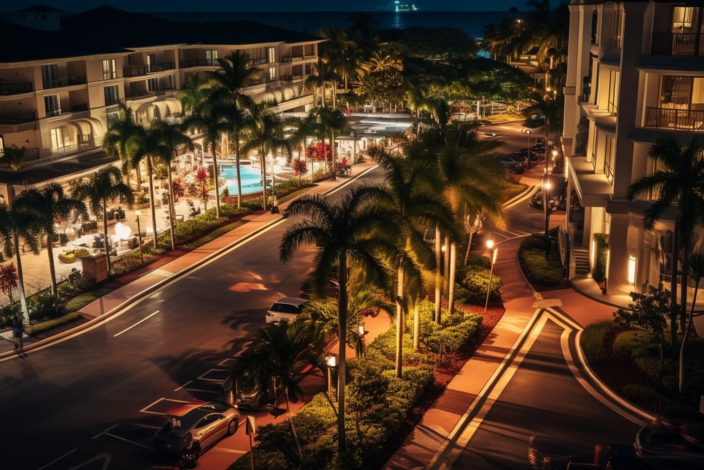 Luxury hotels in Naples, Florida at night Luxury hotels in Naples, Florida at night