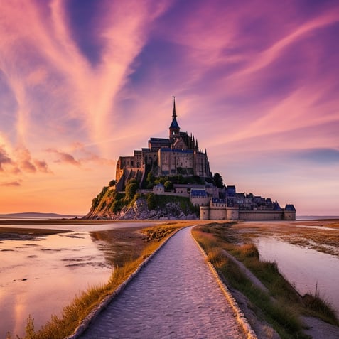 mont st michel at sunset 3