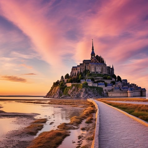 mont st michel at sunset 1