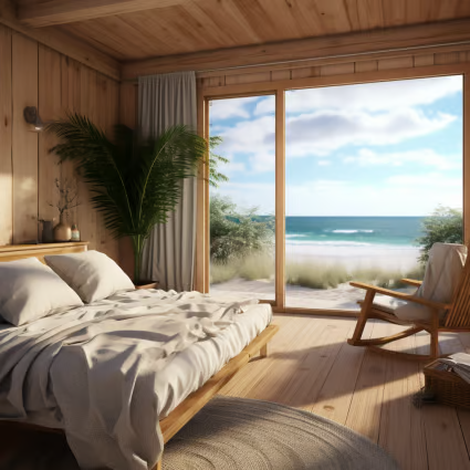 a bedroom with a bed and a rocking chair a bedroom with a bed and a rocking chair