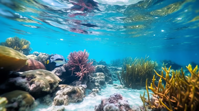 a fish swimming in the ocean a fish swimming in the ocean