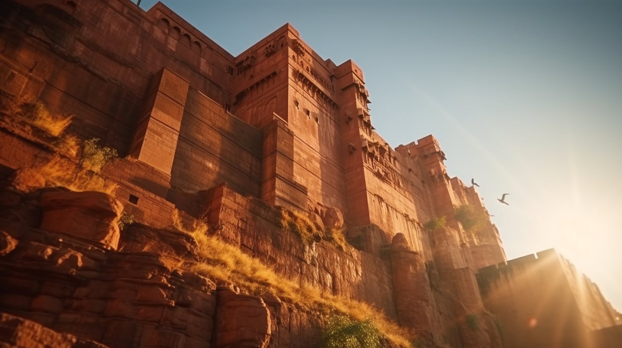 Mehrangargh Fort in Rajasthan, India in the early morning