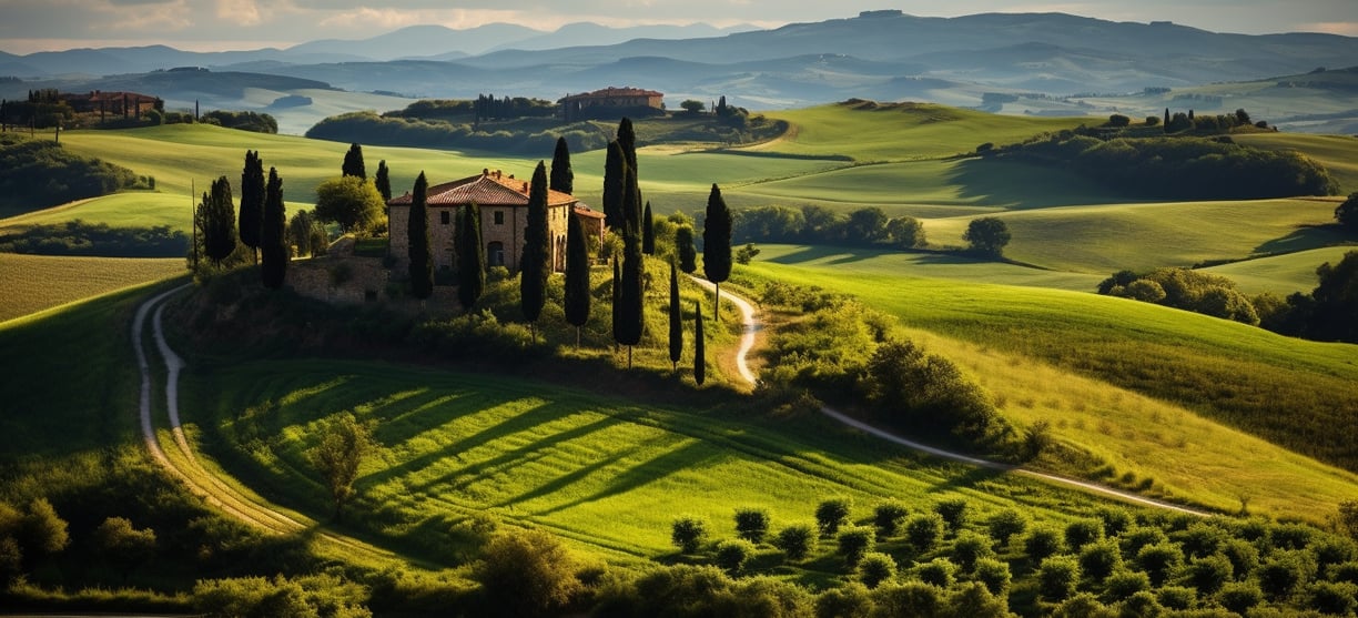 a home in tuscany countryside