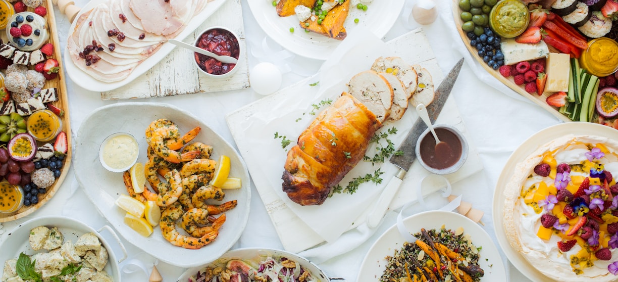 white ceramic plates on table