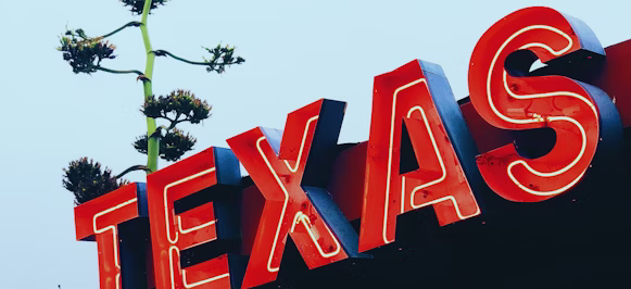 red Texas store signage red Texas store signage