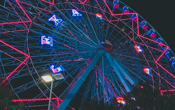 Ferris wheel during night Ferris wheel during night