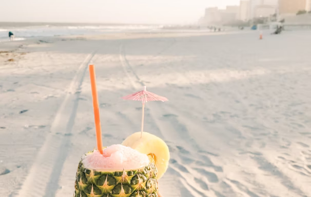 pineapple juice on brown sand pineapple juice on brown sand