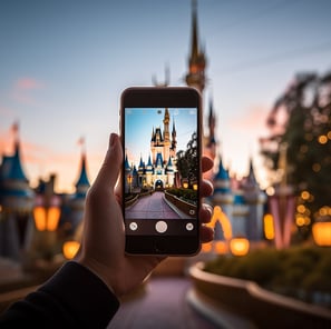 iPhone shot of the castles in Walt Disney World Resort Orlando