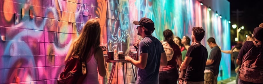 a street art and mural painting event in Orlando