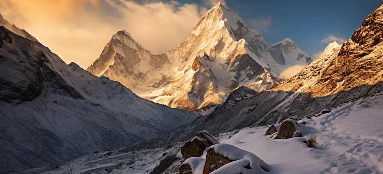 A majestic snow-capped mountain range, embodying the thrill of nature's beauty and the allure of high-altitude adventures. A majestic snow-capped mountain range, embodying the thrill of nature's beauty and the allure of high-altitude adventures.