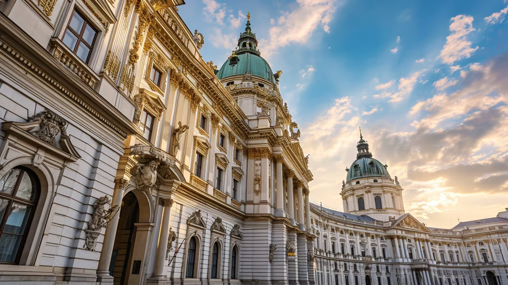 panoramic shot of hofburg palace in vienna panoramic shot of hofburg palace in vienna
