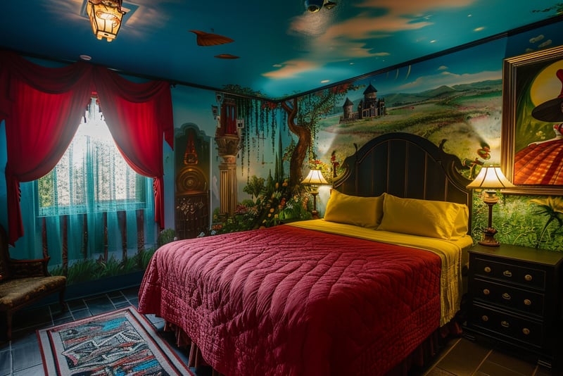A cozy themed room based on The Wizrd of Oz
