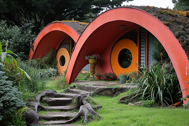 A hobbit guest house in Waitomo Caves in New Zealand.