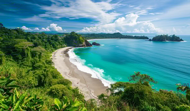 A view of Manuel Antonio Beach in Costa Rica. 