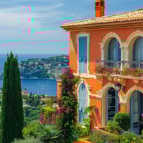 luxury villa in saint tropez in vibrant colors