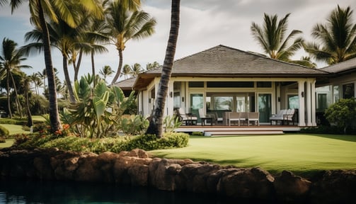 outdoor view of a family-friendly Kona Coast rental