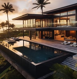 a high-end Kona coast rental with a pool