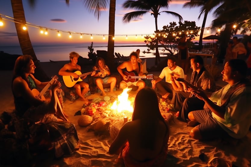 campfire at maui