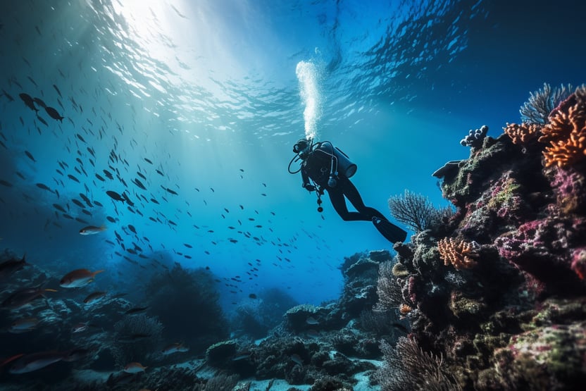 rich marine life in Haiwaii's underwater activities