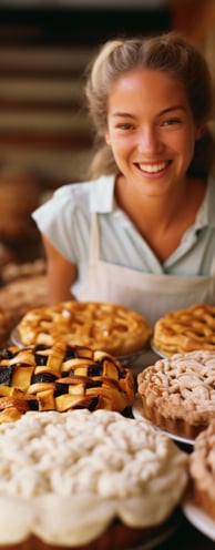 homemade pies scene a bakery display