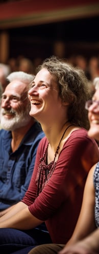 sesser opera house scene a small audience diverse