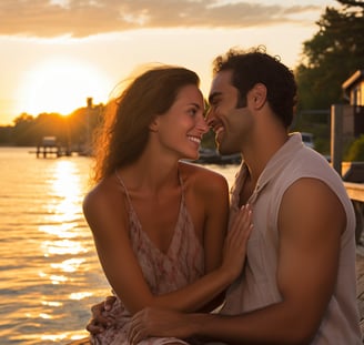 a high definition candid image of a newlywed couple