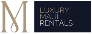 Logo of Luxury Maui Rentals, featuring elegant design elements that reflect upscale vacation accommodations in Maui.