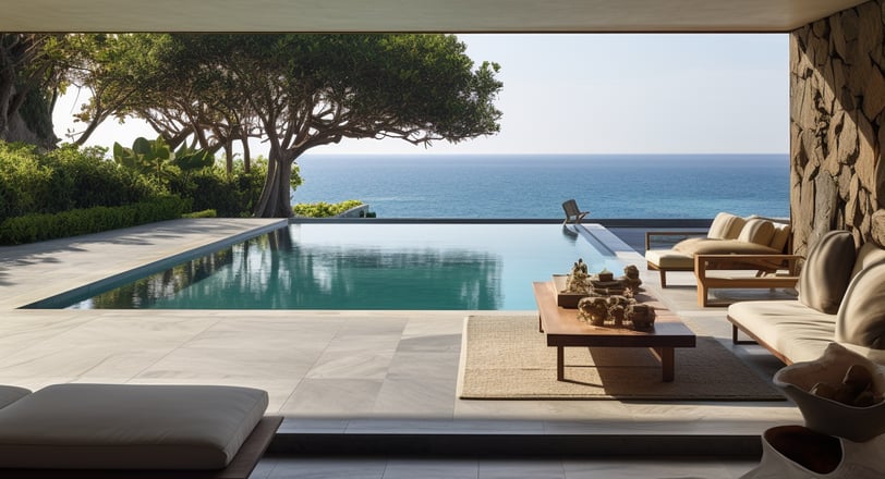 a Saint-Tropez villa rental in Ramatuelle, with an infinity pool and ocean views