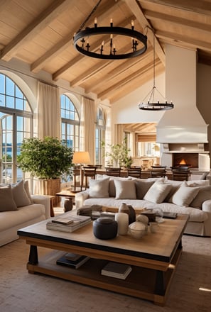 elegant interior of a pet-friendly luxury villa rental on the French Riviera