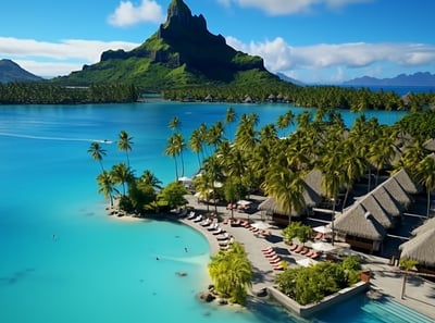 BOra Bora: South Seas' jewel with a turquoise lagoon, luxe bungalows, and volcanic peaks