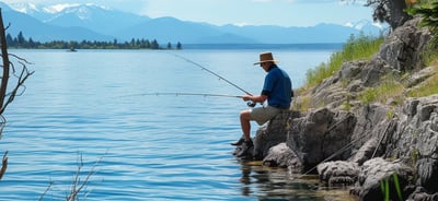 Giant Flathead Lake, a haven for anglers.