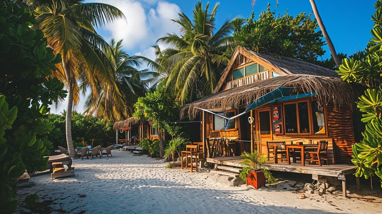 a backpacker-friendly guesthouse in the Maldives
