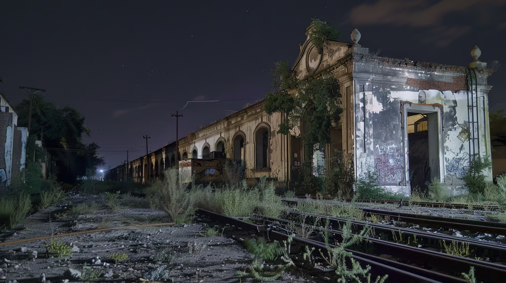 an abandoned train station in mexico