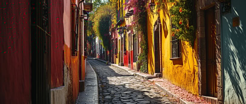 cobblestone street of San Miguel de Allende