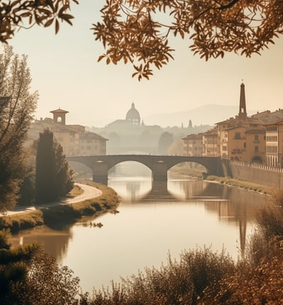 Florence Italy scenery in soft pastel colors Florence Italy scenery in soft pastel colors