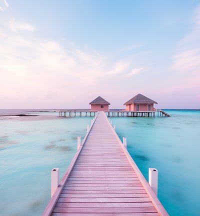 Raa Atoll Maldives scenery in soft pastel colors Raa Atoll Maldives scenery in soft pastel colors