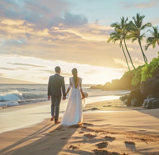 newlyweds in maui hawaii