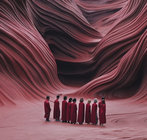 a group of  woman standing 