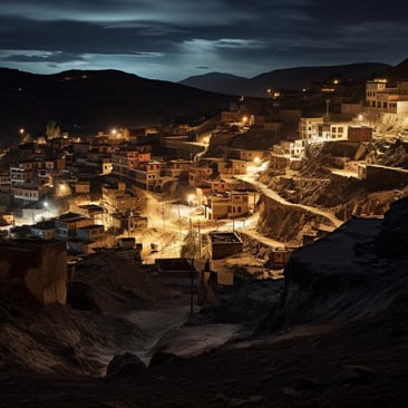 city in late night view 