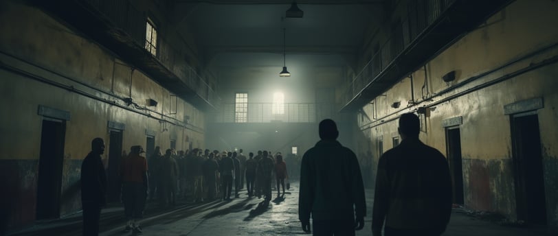 man walking into a dark house