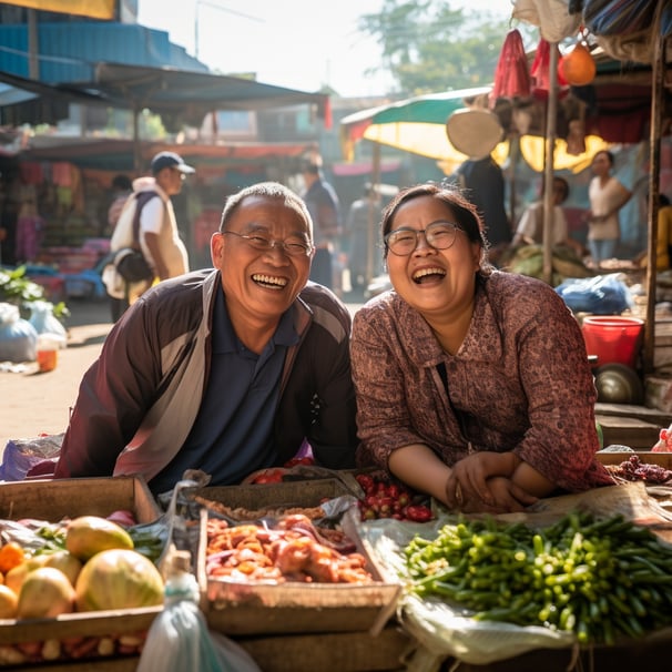 Taiwanese market vendors