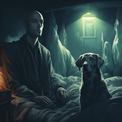 Defeated Chad with Ann's dog