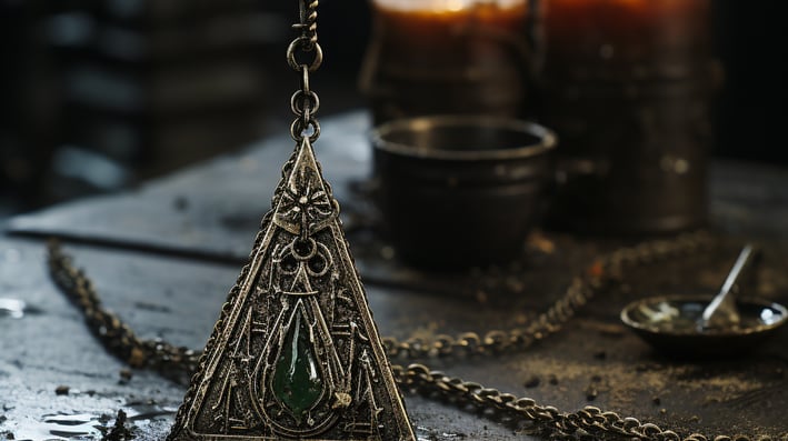 A Silver Celtic Necklace.