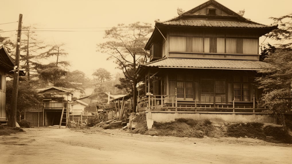 An old haunted home in Tokyo, Japan in the 50s.