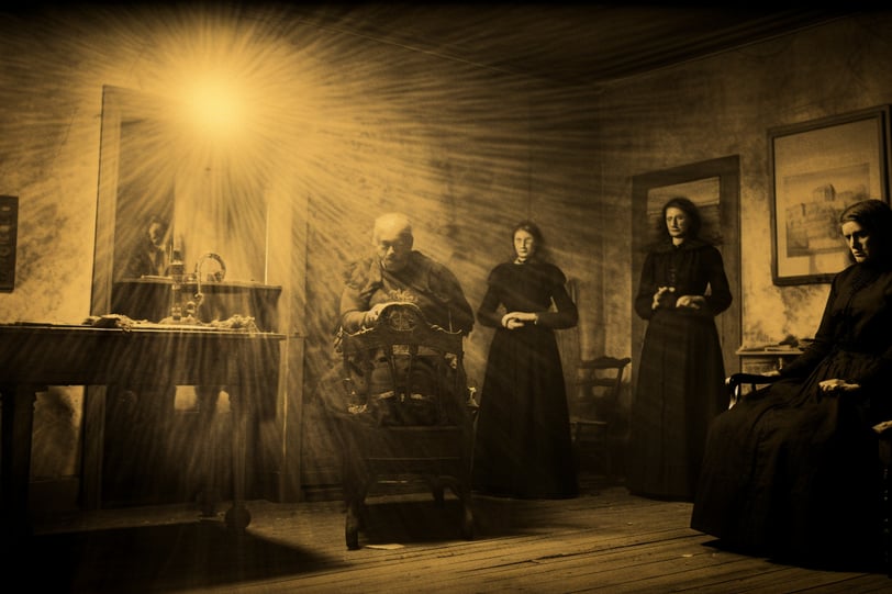 Exorcism session in olden times