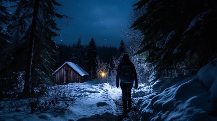 Cabin up Colorado mountains