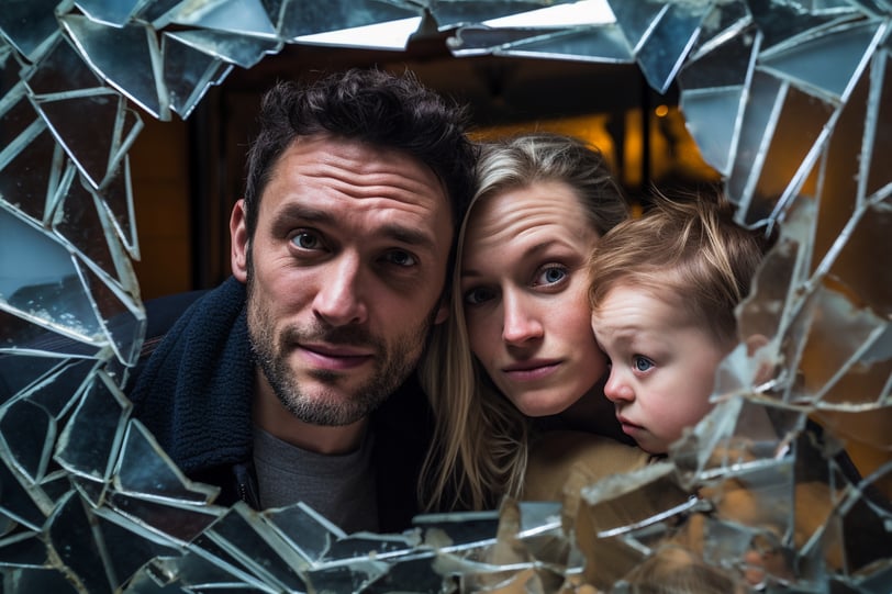 shattered portrait of a family