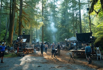 An outdoor film set of the film Jumanji, set in Maple Ridge, Canada. An outdoor film set of the film Jumanji, set in Maple Ridge, Canada.