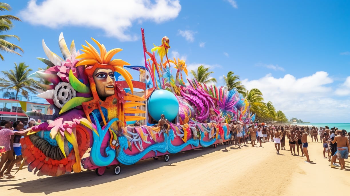 a parade float with a floater and a floater a parade float with a floater and a floater