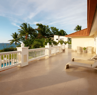 A balcony with a chair in puerto plata, dominican republic A balcony with a chair in puerto plata, dominican republic